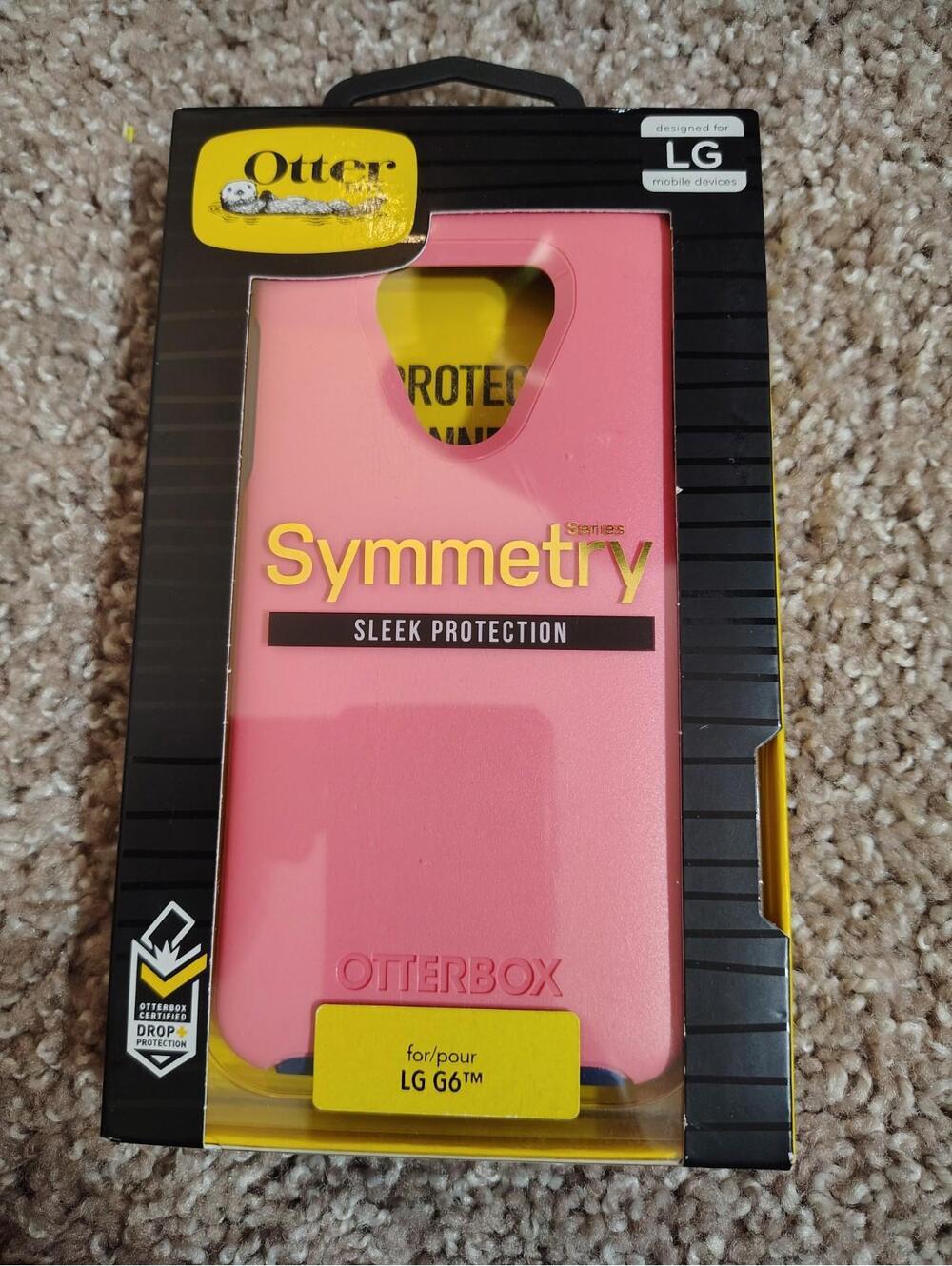NIB Symmetry Series LG G6 Pink Otter Box Sleek Protection/Android Back Case/Ultr